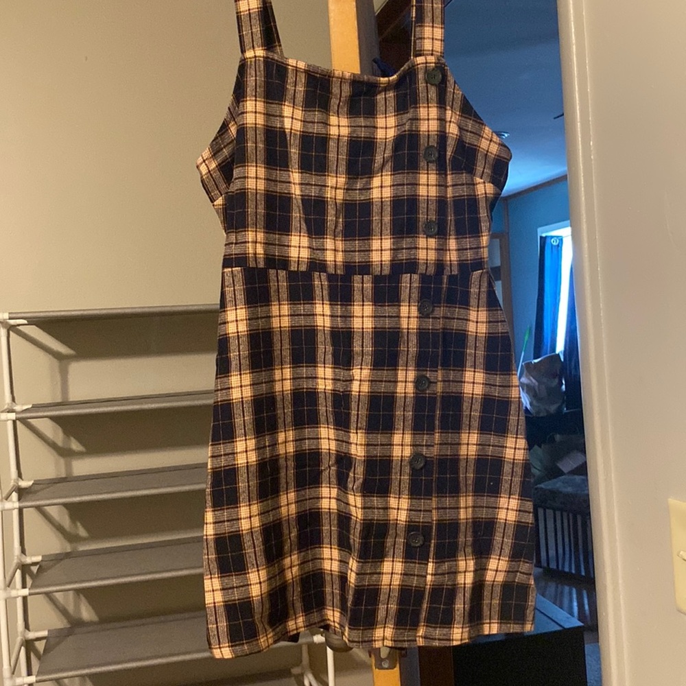 NWOT Target Wild Fable plaid dress with button detail